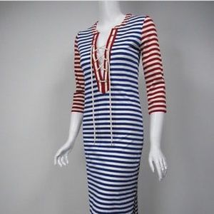 Women JCrew stripe dress